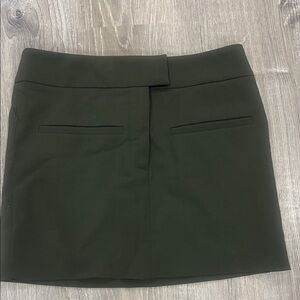 Veronica Beard Dark Green Mini  Skirt